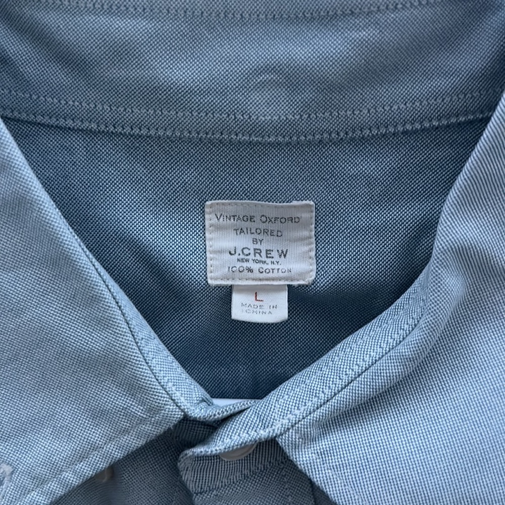 J.Crew Vintage Oxford Button Down {L} 100% Cotton - Picture 2 of 3